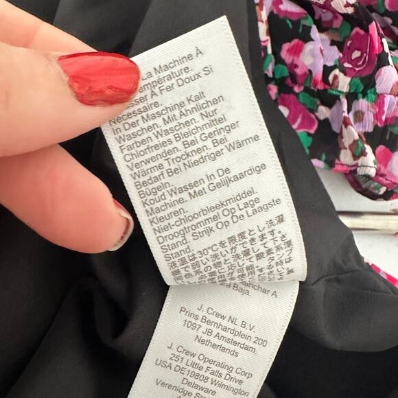 J.Crew Midi Dress 6 Floral Tiered Flutter Ruffle Sleeve Cottagecore Feminine - Picture 9 of 11